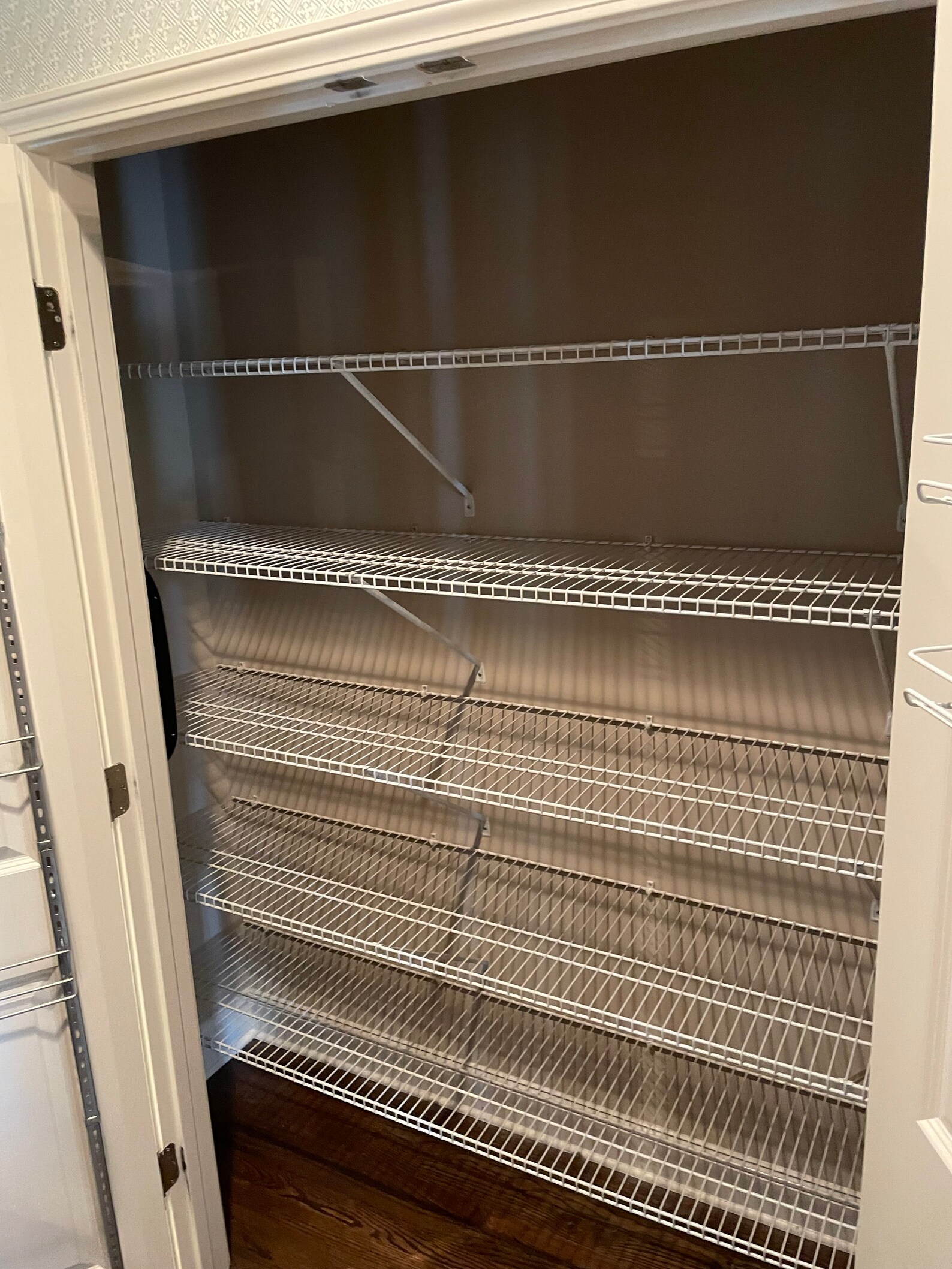 Custom Rustic Brown Wood Shelf Metal Wire Rack Cover Pantry Etsy