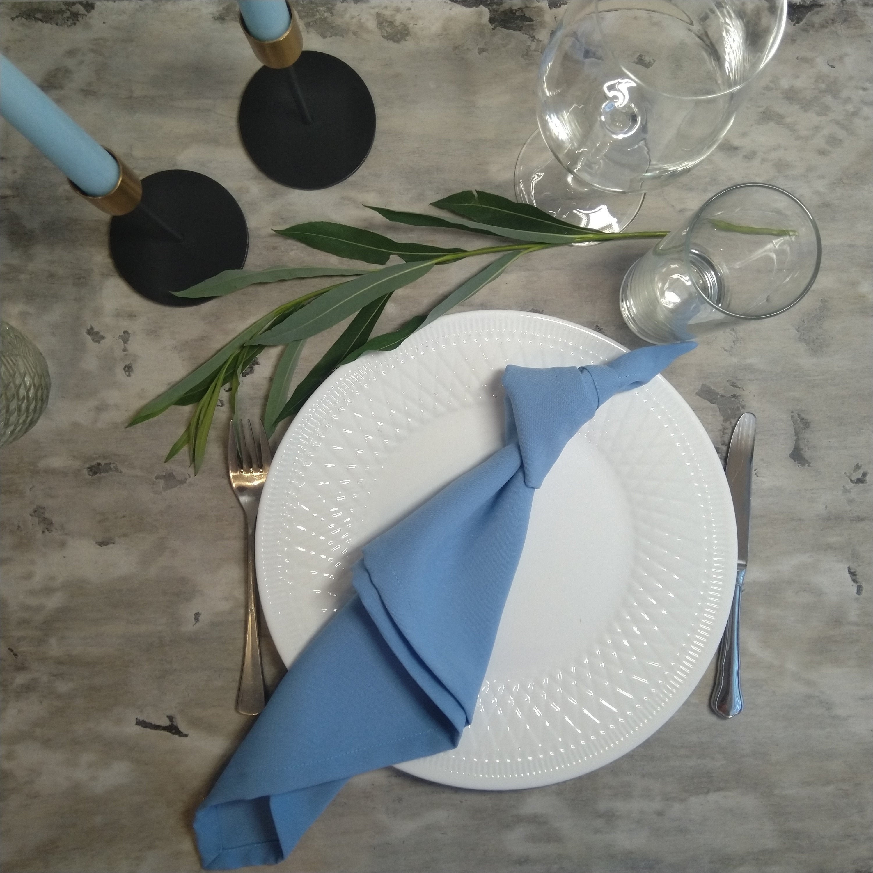 Set of 6 Elegant Dinner Table Napkins Etsy