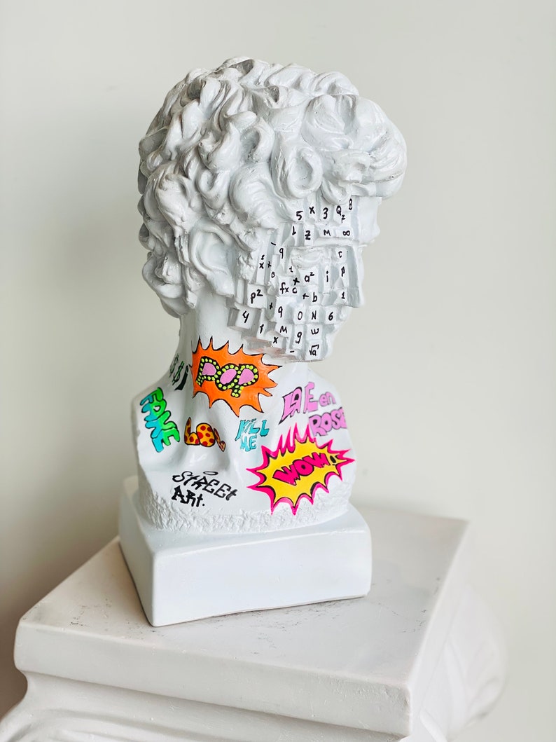 Pop Art Sculpture Pop Art David Bust David Statue Etsy