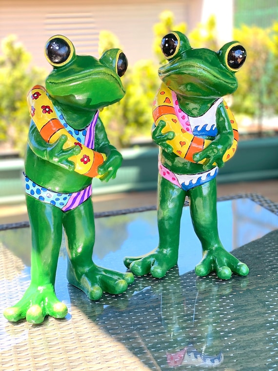 Garden Decoration, Frog Figurine, Frog Sculpture, Garden
