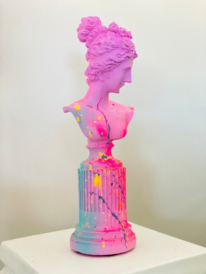 Pop Art Sculpture Lafayette Sculpture Pink Bust Statue Etsy