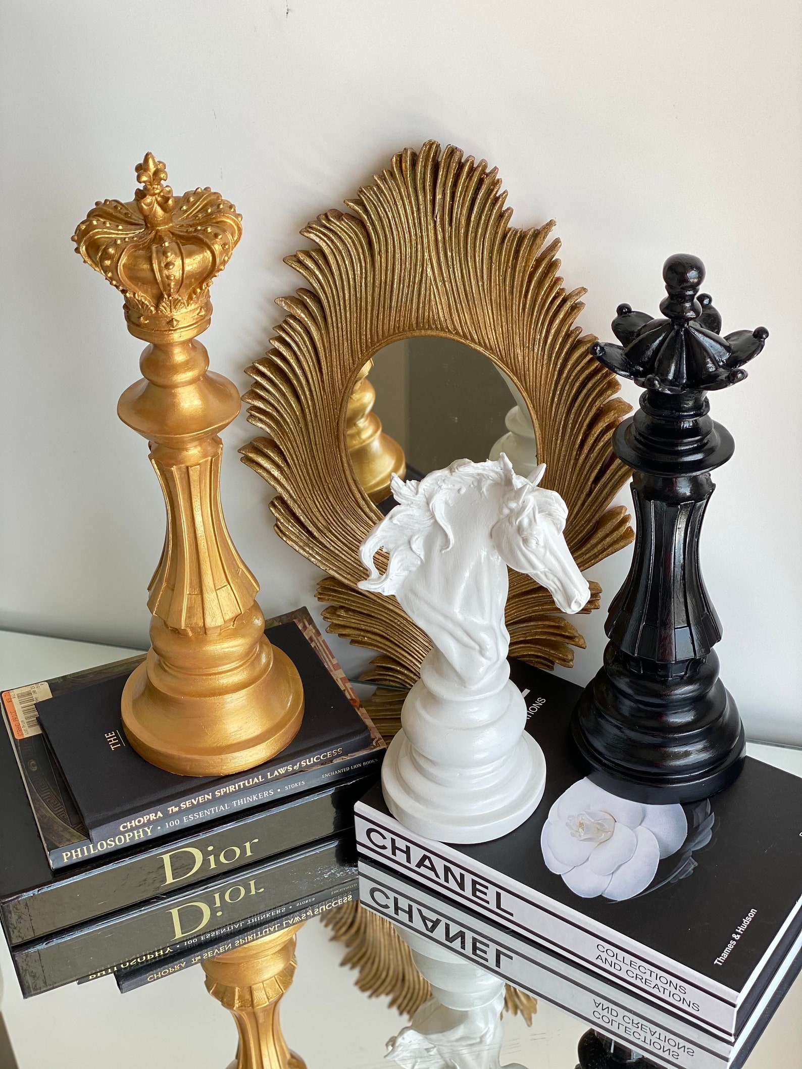 Modern Chess Set Black Home Decor Chess Chess Decor Art Etsy