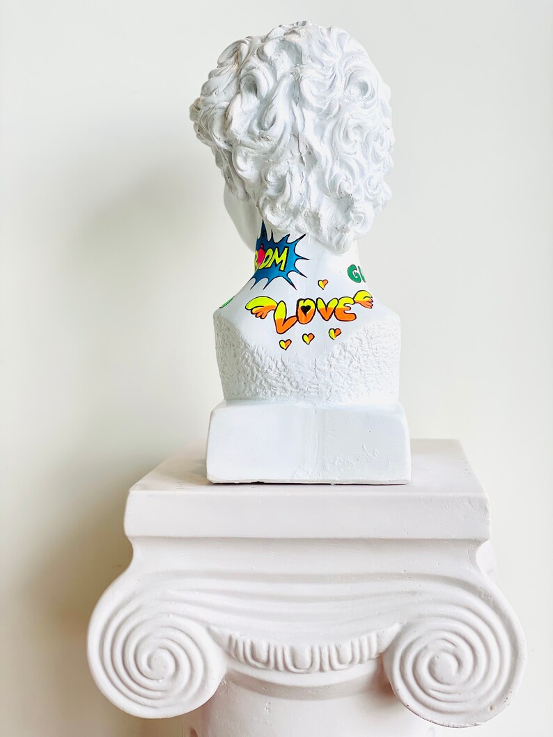 Pop Art Sculpture Pop Art David Bust David Statue Etsy