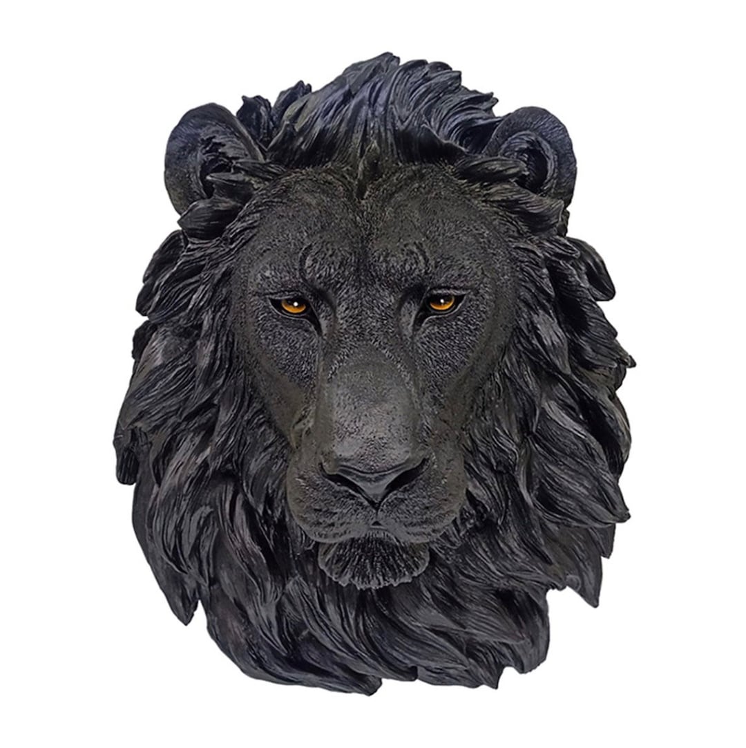XL Lion Head Wall Mount, Over Sized Wild Animal Wall Sculpture, Animal