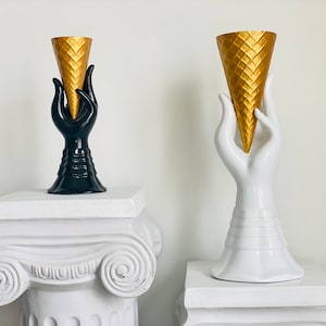 Nordische Wohnkultur, Eistüte Skulptur, Handskulptur, Harz Dekoration Vase Skulptur, luxuriöses und elegantes Wohndekor Objekt