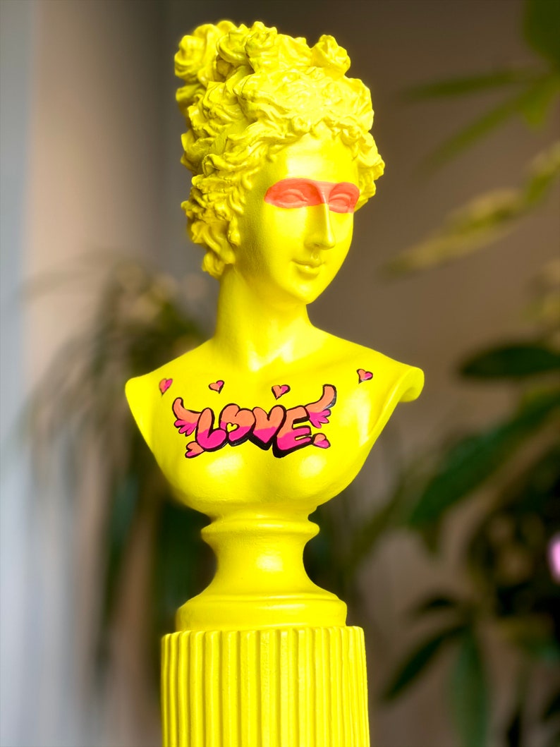 Pop Art Greek Statue Modern Art Home Decor Pop Art Unique Etsy
