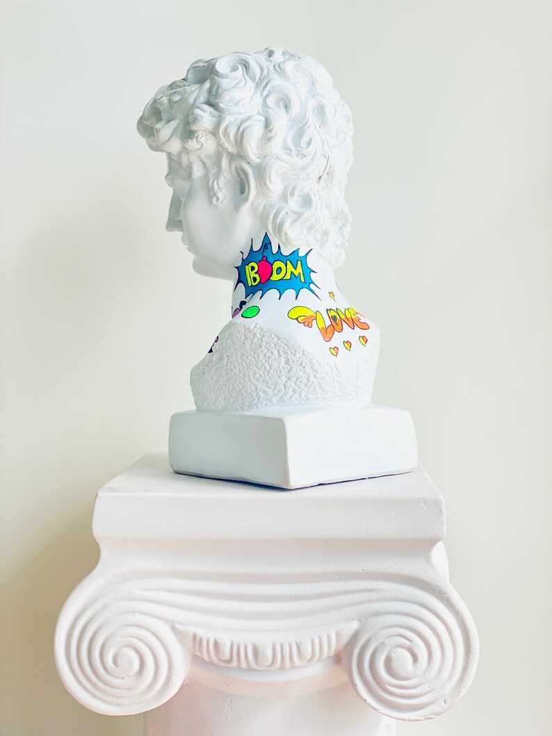 Pop Art Sculpture Pop Art David Bust David Statue Etsy
