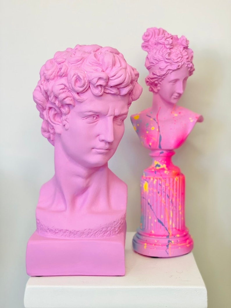 Pop Art Sculpture Lafayette Sculpture Pink Bust Statue Etsy
