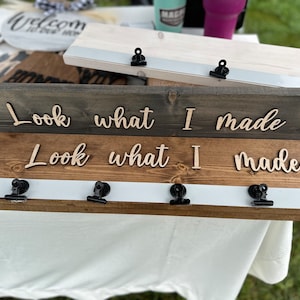 Personalized Kids Artwork Display: Wooden Magnet Board