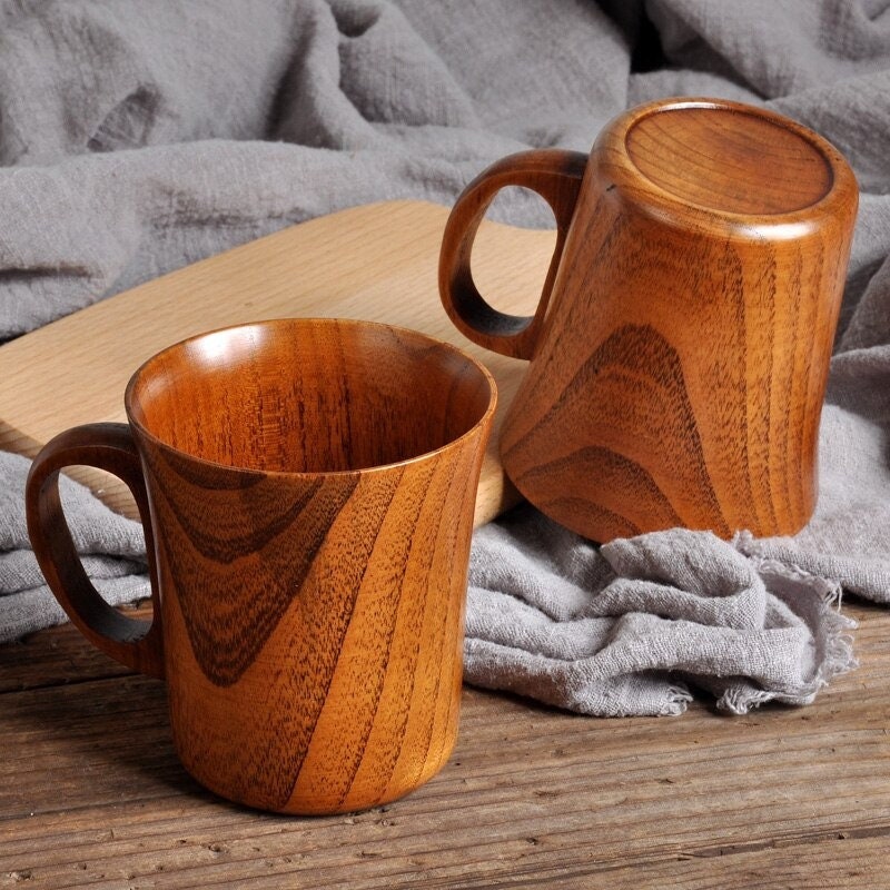 CTIGERS Wood Coffee Cups Suit with Saucer and Spoon, Elegant Handmade Wood  Mugs,Wooden Drinking Cup …See more CTIGERS Wood Coffee Cups Suit with