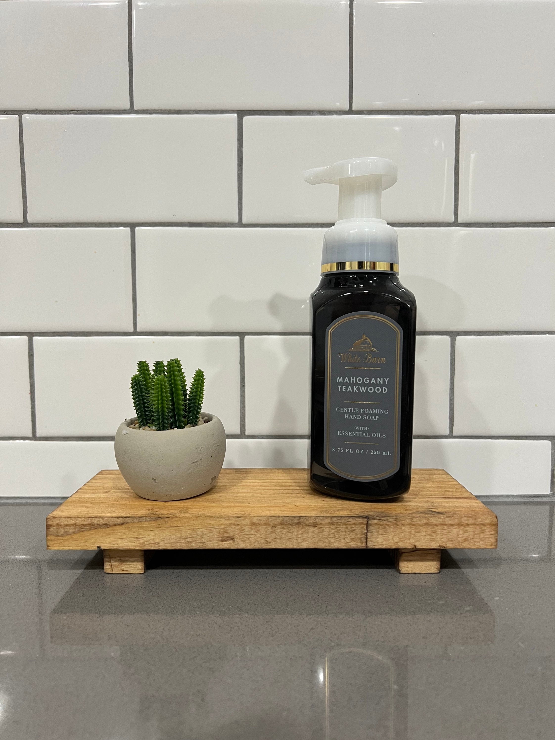Farmhouse Style Wooden Soap Dispenser Tray Perfect For - Temu