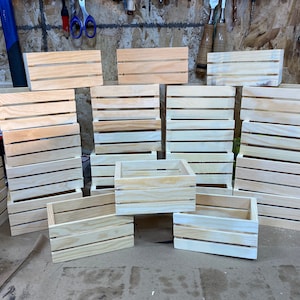 Small Wood Crates (24 pack), Wood Crates, Wooden Crate, Small Crate, Wooden Crate Gifts, Rustic Wood Crate, Mini Crate, Craft Crate