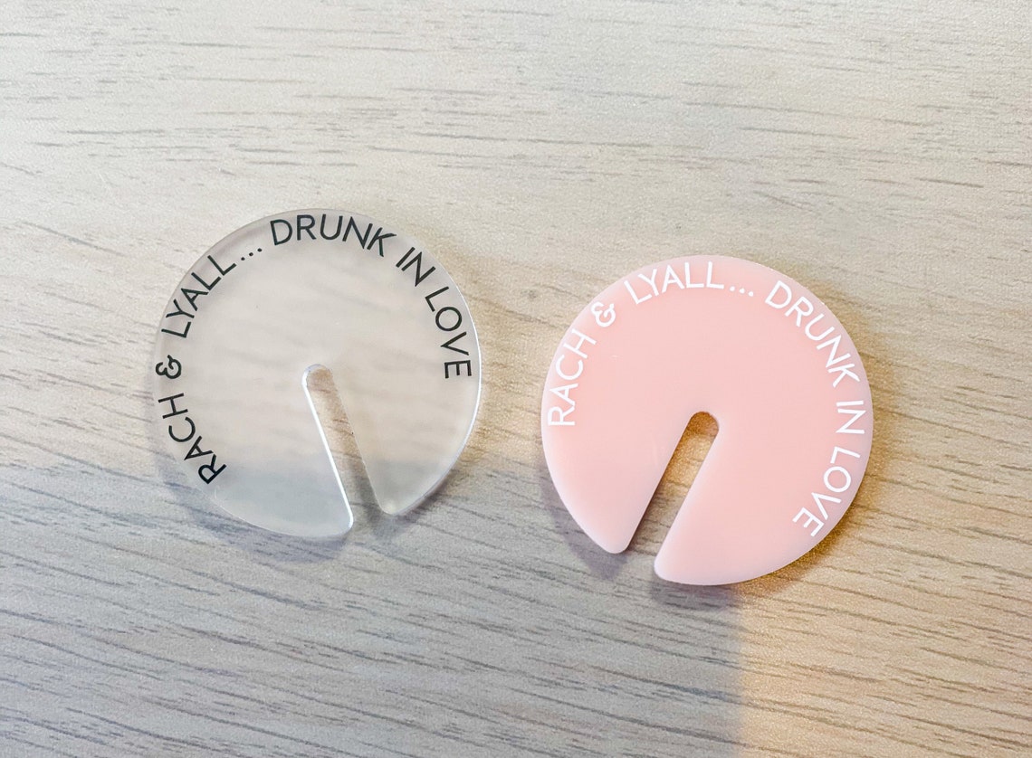 Personalised Drink tags / Glass Tags Etsy