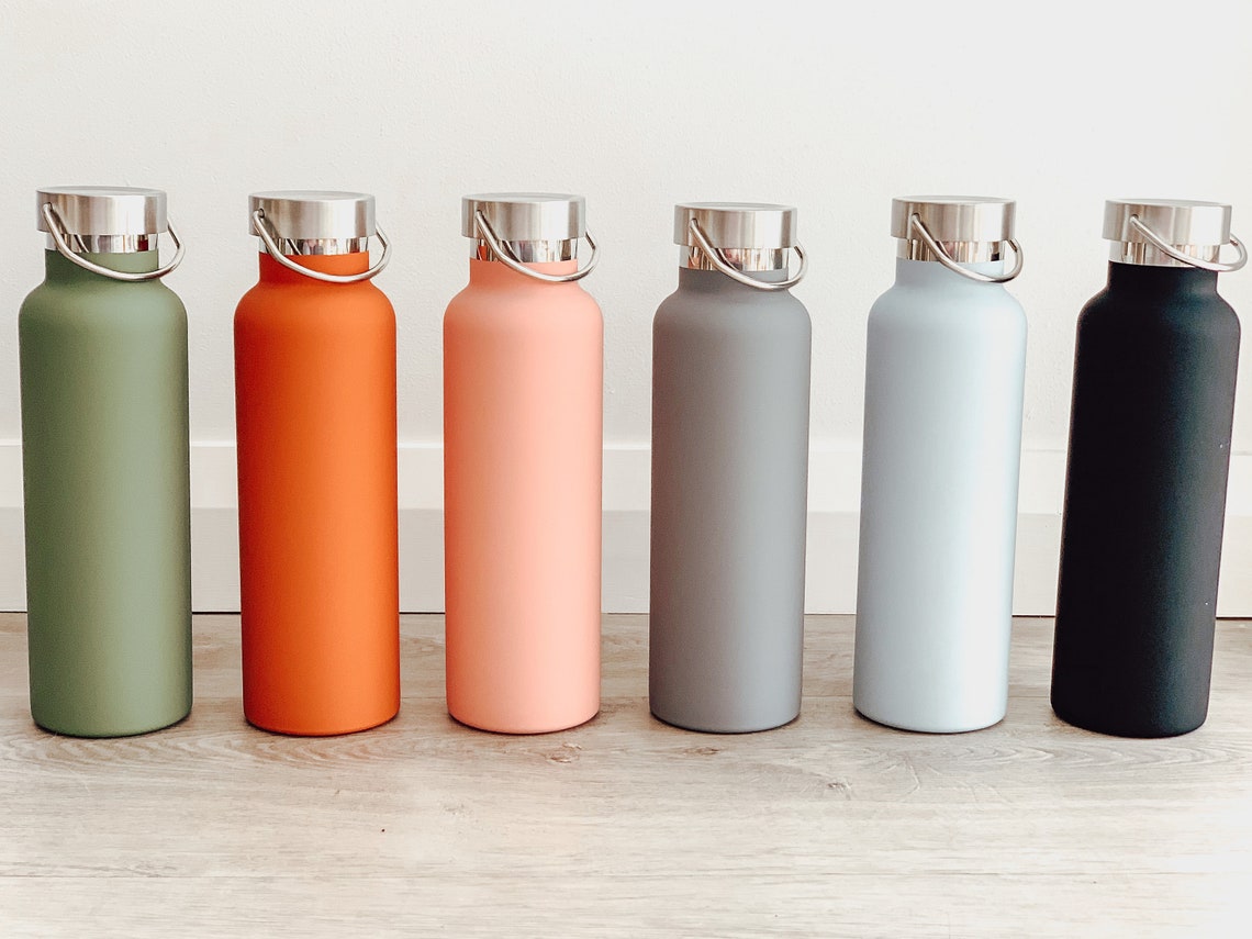 Personalised Stainless Steel Insulated Drink Bottle Matte Etsy