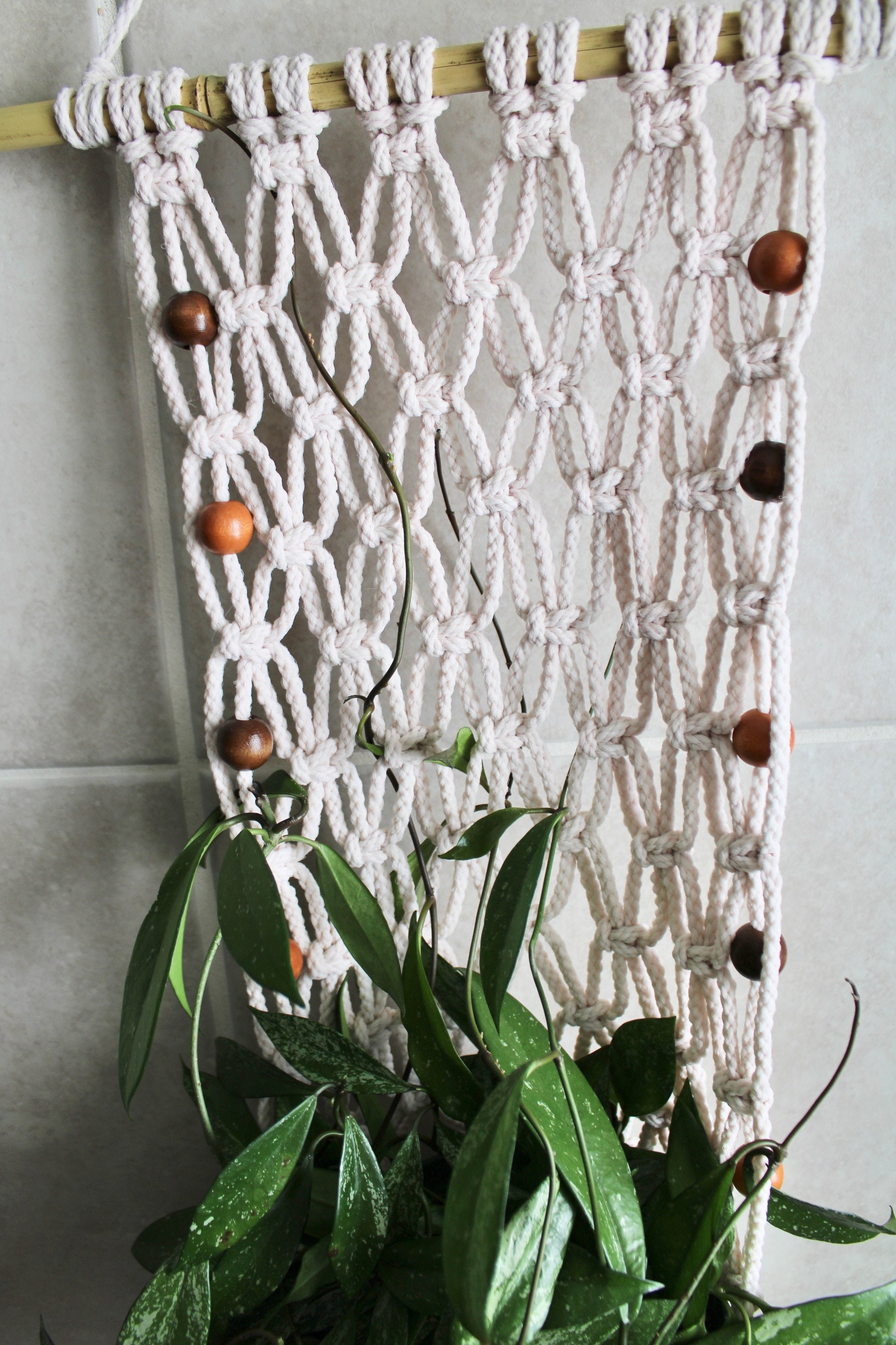 Macrame Trellis Plant Hanger Trellis Plant Hanger Macrame Etsy