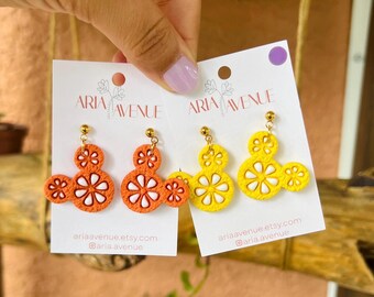 Citrus Clay Earrings, Orange Clay Earrings, Lemon Clay Earrings, Orange Slice, Lemon Slice, Fruit Clay Earrings, Fruit accessories
