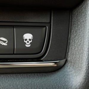 Skull Blank Button car decal, sticker