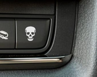 Skull Blank Button car decal, sticker