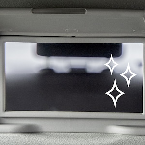 Sparkle car vanity mirror decals, cute car stickers, decorative car accessory, car side decal