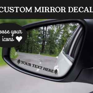Custom car side mirror decal, side mirror sticker for car, side mirror decal, rear view mirror decal, Custom car decal, Custom car sticker