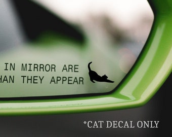 Small kitty car decal, hidden Easter egg decal, Car sticker