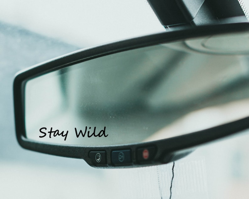 Stay Wild, rearview mirror decal, car sticker image 1