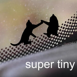 Tiny cats car decal, Super tiny discoverable Easter egg decal, Car sticker