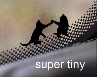 Tiny cats car decal, Super tiny discoverable Easter egg decal, Car sticker