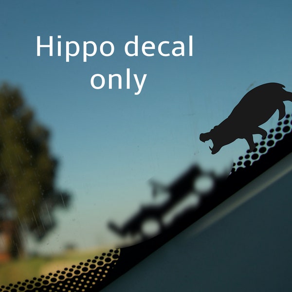 Tiny hippo car decal, Tiny discoverable Easter egg decal, Car sticker