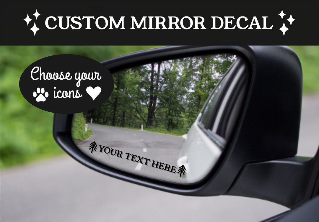 Custom Car Side Mirror Decal, Side Mirror Sticker for Car, Side Mirror