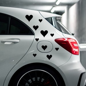 Pegatinas de corazón para coche, calcomanías de corazón para coche, calcomanías JDM para coche, pegatinas para coche