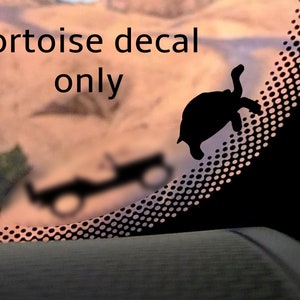 Tortoise car decal, Tiny discoverable Easter egg decal, Car sticker