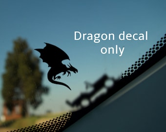 Dragon chase decal, Super tiny discoverable Easter egg decal, Car sticker