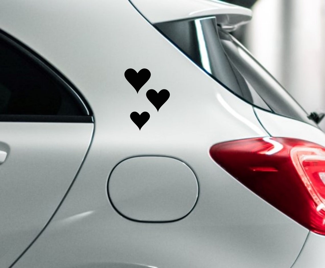 2x Heart Decals Cute Car Stickers Decorative Car Accessory Etsy