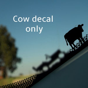 Small cow car decal, Tiny discoverable Easter egg decal, Car sticker