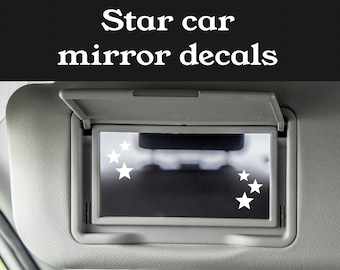 Star visor mirror decals, cute car stickers, decorative car accessory, car side decal