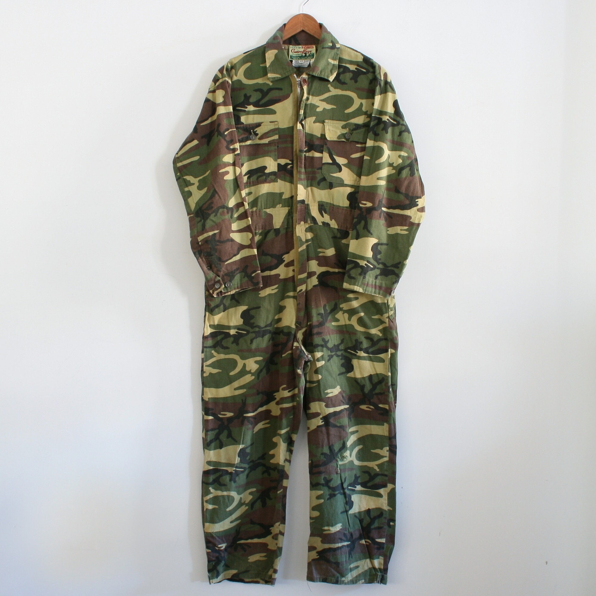 Vintage Rattlers Brand Coveralls Ducks Unlimited Camo Size XL