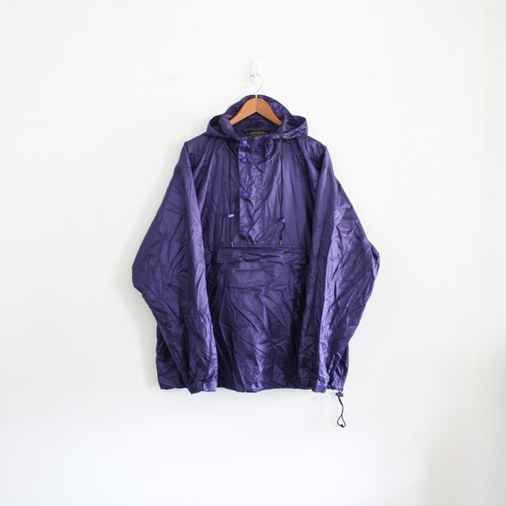 Vintage 90s Eddie Bauer Anorak Size L Large Hooded Windbreaker Spring Jacket Rain Coat Purple Quarter Zip Ripstop Athleisure. Etsy Canada