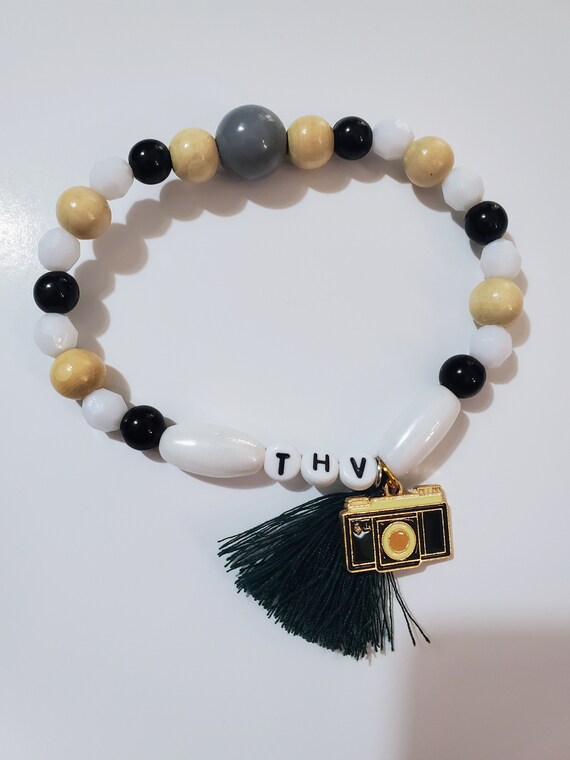BTS V Taehyung THV Wood Beaded Bracelet - Etsy