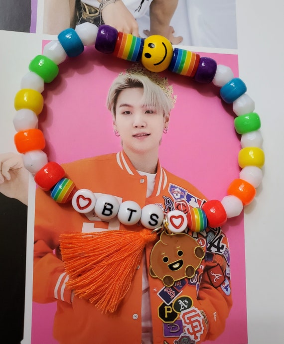 BTS Suga Rainbow Pride Bracelet Etsy Australia