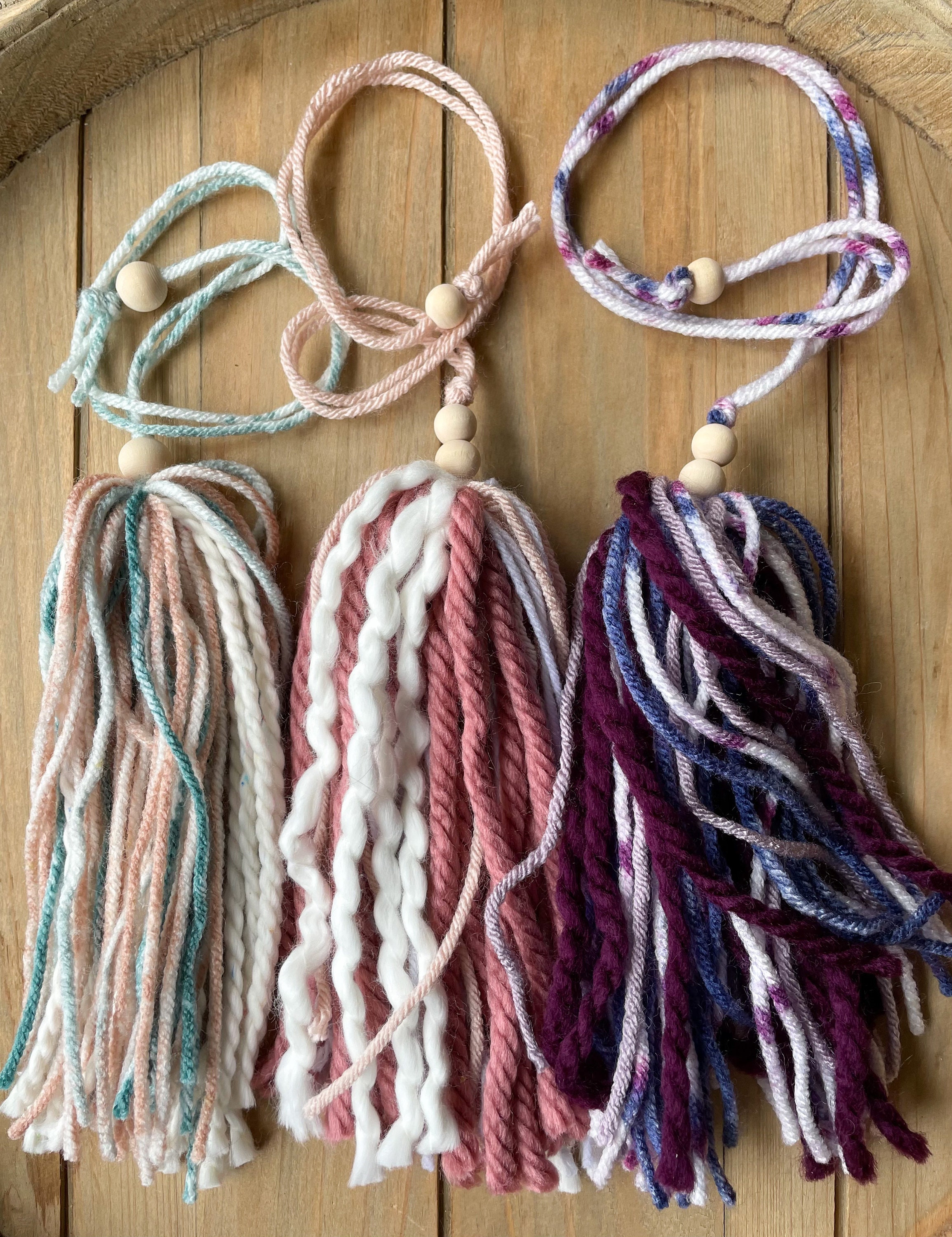 Bible Tassel Bookmark Yarn Bookmark Pink Bookmark Green Etsy