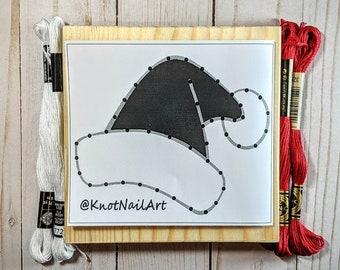 Kit d’art à cordes DIY: Chapeau de Père Noël 5.5 « par 5.5 »