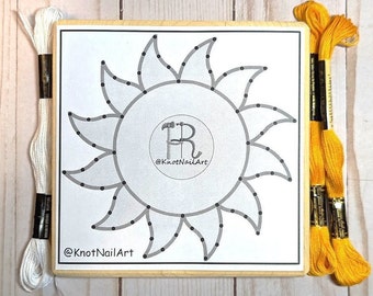 DIY String Art Kit: Sun 5.5" by 5.5"