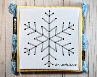 DIY String Art Kit: Snowflake 5.5" by 5.5"