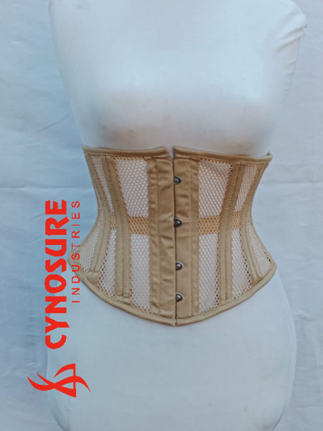 Women's Nude Mesh Under Bust Corset, Waist Trainer, Body Shaper, Corset
