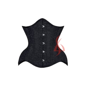 Cianni Black Gold Brocade Underbust Corset main image 1