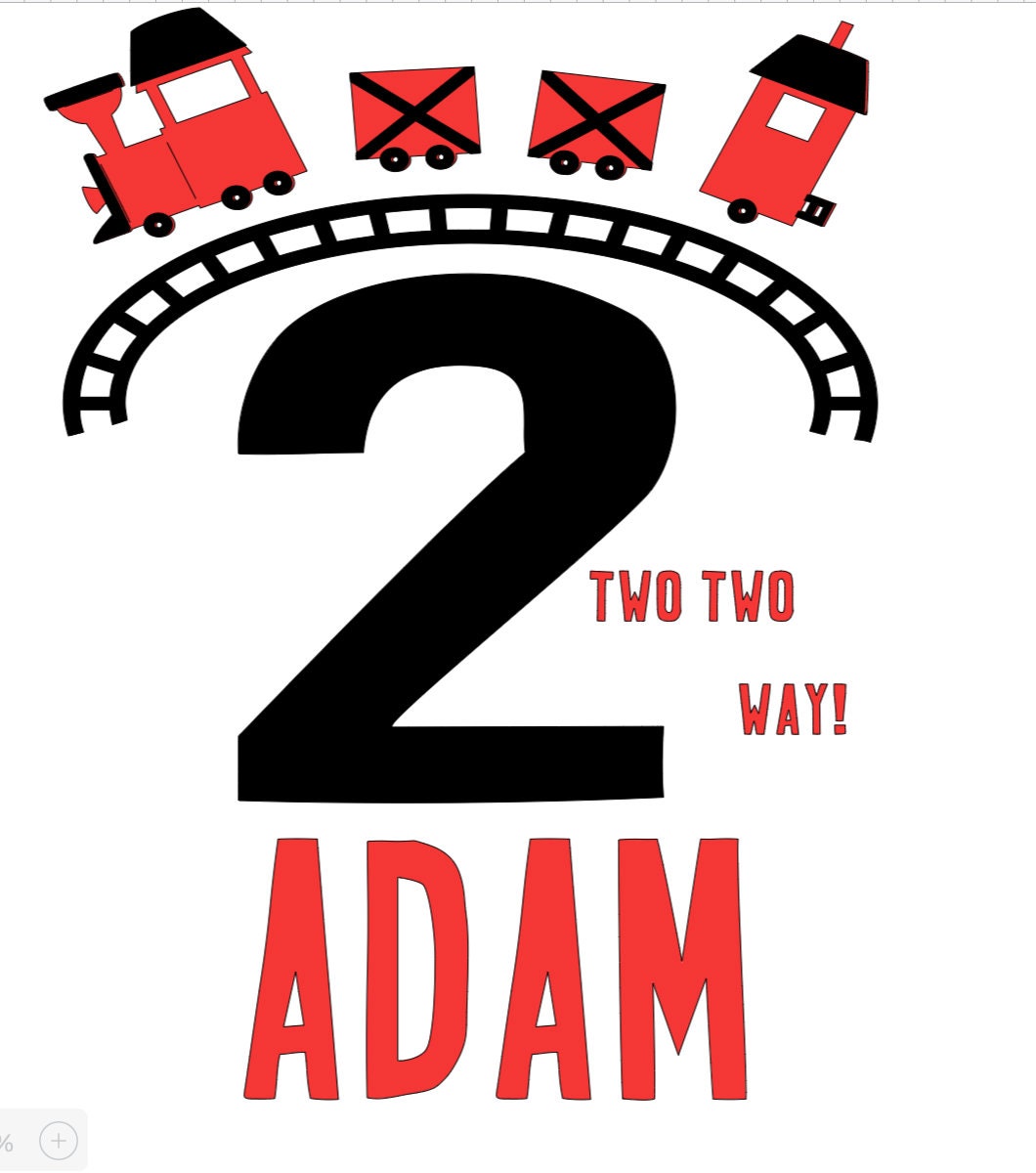 2nd Birthday Train Tshirt Free Shipping Customised Boys Etsy