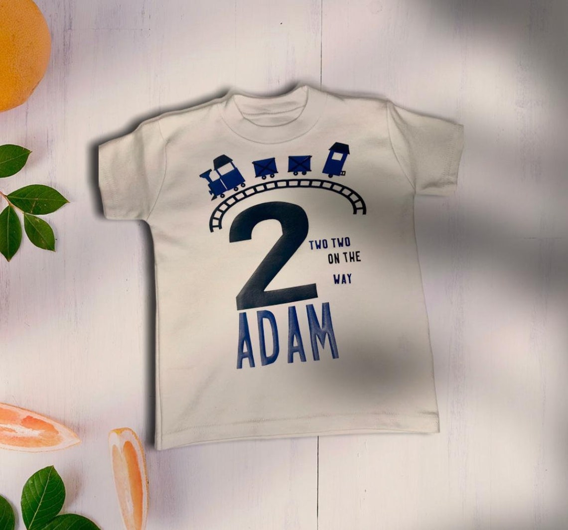 2nd Birthday Train Tshirt Free Shipping Customised Boys Etsy