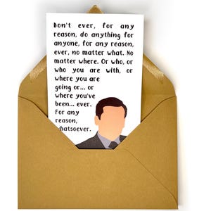 Biglietto d'auguri di Michael Scott per The Office