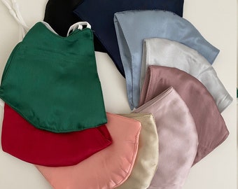 Seidenmaske, Gesichtsmaske, einstellbare Masken, Pure Sulk Maske, wiederverwendbare Maske, Maske mit Filter, Nasendrahtmaske, Geschenk für sie, Gesichtsmasken, echte Seide